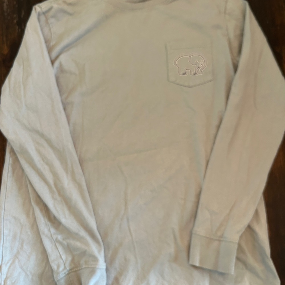 Ivory Ella Long Sleeve Tee - Light Gray